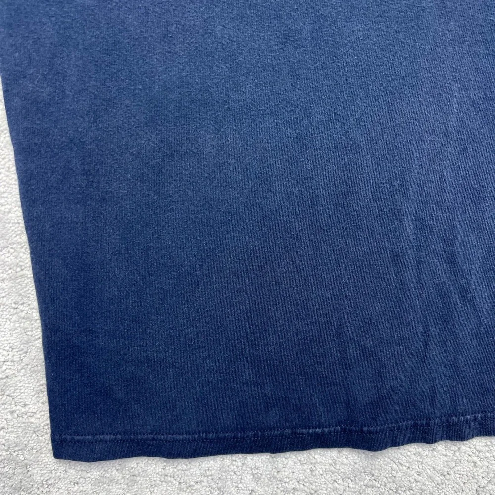 VINTAGE Y2k Champion Athletic T-Shirt Mens Medium Navy Blue Cotton Short Sleeve - Picture 5 of 10